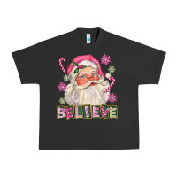 Pigment Black Pink Believe Santa Christmas Urban Heavy Tee - FaDigitalArtStudio