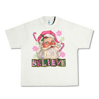 Pistachio Pink Believe Santa Christmas Urban Heavy Tee - FaDigitalArtStudio