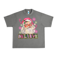 Tornado Pink Believe Santa Christmas Urban Heavy Tee - FaDigitalArtStudio