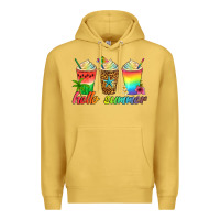 Antique Gold hello summer Premium Hoodie - Artiststas
