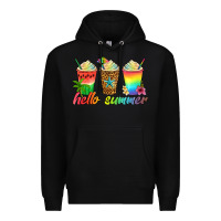 Black hello summer Premium Hoodie - Artiststas