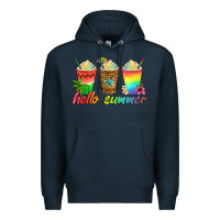 Navy hello summer Premium Hoodie - Artiststas