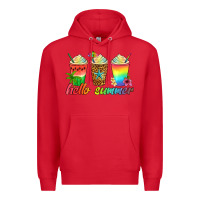 Red hello summer Premium Hoodie - Artiststas