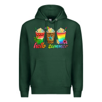 Sports Green hello summer Premium Hoodie - Artiststas
