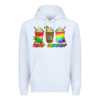White hello summer Premium Hoodie - Artiststas