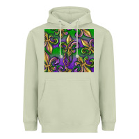 Matcha Mardi Gras Fleur De Lis Heavyweight Hoodie - RanaPortraitStore