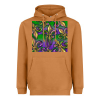 Meerkat Mardi Gras Fleur De Lis Heavyweight Hoodie - RanaPortraitStore