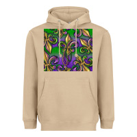 Mushroom Mardi Gras Fleur De Lis Heavyweight Hoodie - RanaPortraitStore