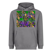 Storm Mardi Gras Fleur De Lis Heavyweight Hoodie - RanaPortraitStore