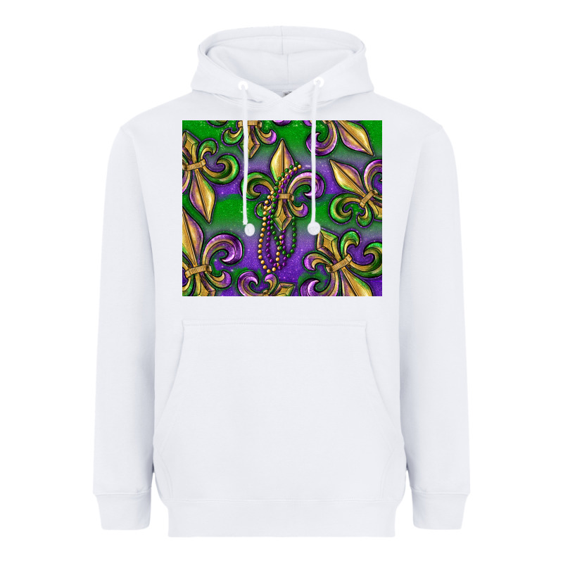 Mardi Gras Fleur De Lis Heavyweight Hoodie by RanaPortraitStore | Teevron