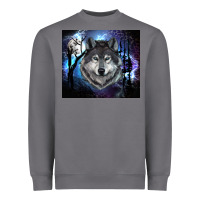Storm wolf and full moon Heavyweight Sweatshirt - RanaPortraitStore
