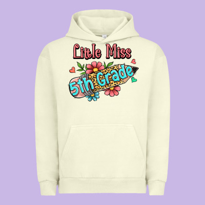 Little Miss Fifth Grade Urban Hoodie Designed By Jasminsmagicworld