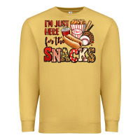 Antique Gold i'm just here for the snacks baseball Premium Sweatshirt - Jasminsmagicworld