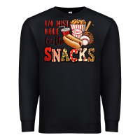 Black i'm just here for the snacks baseball Premium Sweatshirt - Jasminsmagicworld