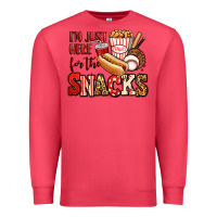 Cardinal i'm just here for the snacks baseball Premium Sweatshirt - Jasminsmagicworld