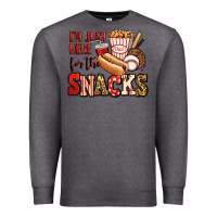 Charcoal Heather i'm just here for the snacks baseball Premium Sweatshirt - Jasminsmagicworld