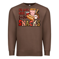 Chestnut i'm just here for the snacks baseball Premium Sweatshirt - Jasminsmagicworld