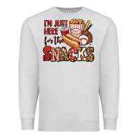 Dove Grey i'm just here for the snacks baseball Premium Sweatshirt - Jasminsmagicworld
