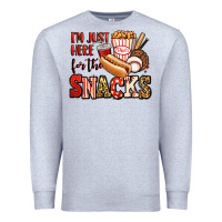 Heather Grey i'm just here for the snacks baseball Premium Sweatshirt - Jasminsmagicworld