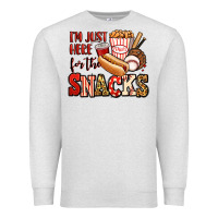 Oatmeal Heather i'm just here for the snacks baseball Premium Sweatshirt - Jasminsmagicworld