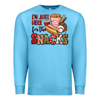 Ocean Blue i'm just here for the snacks baseball Premium Sweatshirt - Jasminsmagicworld