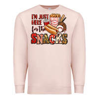 Pale Pink i'm just here for the snacks baseball Premium Sweatshirt - Jasminsmagicworld