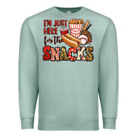 Seafoam i'm just here for the snacks baseball Premium Sweatshirt - Jasminsmagicworld