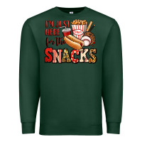 Sports Green i'm just here for the snacks baseball Premium Sweatshirt - Jasminsmagicworld