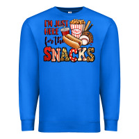 True Royal i'm just here for the snacks baseball Premium Sweatshirt - Jasminsmagicworld