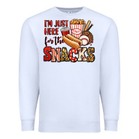 White i'm just here for the snacks baseball Premium Sweatshirt - Jasminsmagicworld