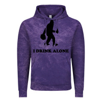 Cloud Purple bigfoot sasquatch i drink alone Vintage Hoodie - artisFamous