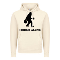 Vintage Artic bigfoot sasquatch i drink alone Vintage Hoodie - artisFamous