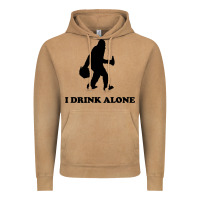 Vintage Camel bigfoot sasquatch i drink alone Vintage Hoodie - artisFamous