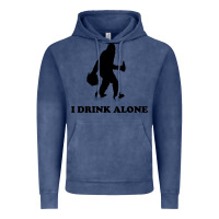 Vintage Denim bigfoot sasquatch i drink alone Vintage Hoodie - artisFamous