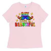 Bubblegum Pink Gay Love Is Beautiful Pride Lgbtq Ladies Tee - BundleAndBundleShop