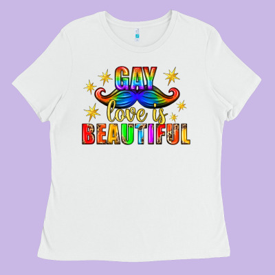 Gay Love Is Beautiful Pride Lgbtq Ladies Tee Designed By Bundleandbundleshop