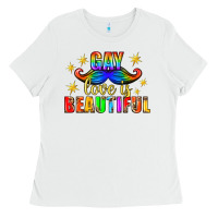 White Gay Love Is Beautiful Pride Lgbtq Ladies Tee - BundleAndBundleShop