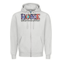 Dove Grey home of the because of the brave Zipper Hoodie - JahusDesignShop
