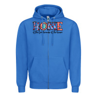 True Royal home of the because of the brave Zipper Hoodie - JahusDesignShop