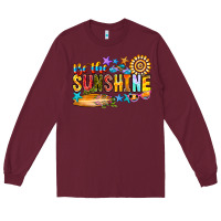 Burgundy be the sunshine Long Sleeve Tee - CowhideDigitalArt