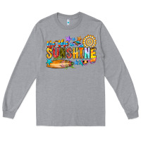 Heather Grey be the sunshine Long Sleeve Tee - CowhideDigitalArt