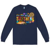 Navy be the sunshine Long Sleeve Tee - CowhideDigitalArt