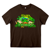 Chocolate Brown St. Patrick's Day gnomes Heavy Core Tee - HowdyJamesFarm