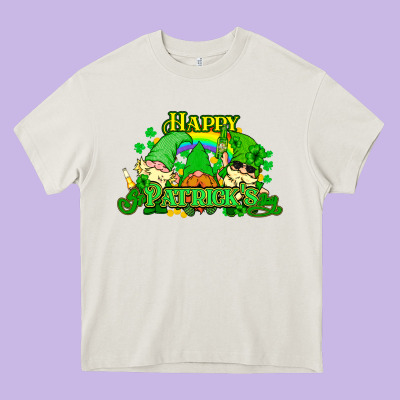 St. Patrick's Day Gnomes Heavy Core Tee Designed By Howdyjamesfarm