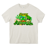 Cream St. Patrick's Day gnomes Heavy Core Tee - HowdyJamesFarm