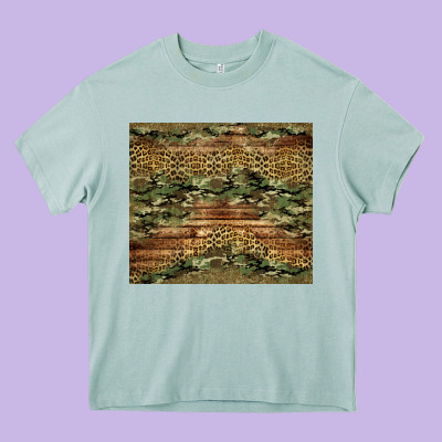 Camo Leopard And Glitter Tumbler Heavy Core Tee Designed By Jasminsmagicworld