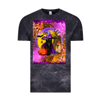 Cloud Black witchy cat Vintage Tee - BundleAndBundleShop