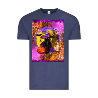 Vintage Denim witchy cat Vintage Tee - BundleAndBundleShop