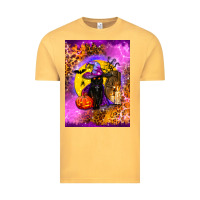 Vintage Mustard witchy cat Vintage Tee - BundleAndBundleShop