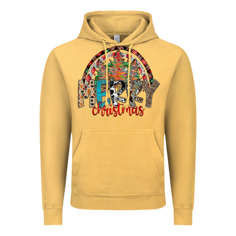 Merry Christmas Vintage Hoodie by CowhideDigitalArt | Teevron
